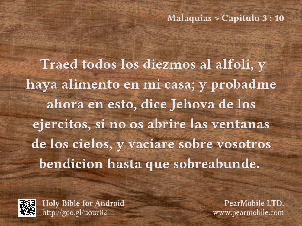 Malaquías, Capítulo 3:10